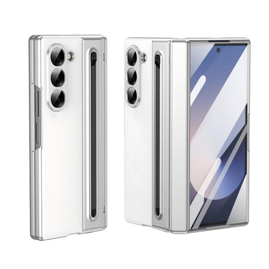 Cubierta plegable hecha de cuero galvanizado con hendidura para lápiz para z plegable 3/4/5/6