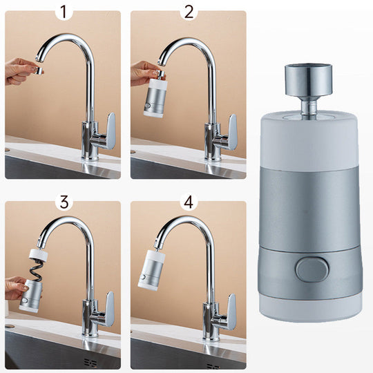 2-in-1 Küchen Wasserhahn-Aufsatz mit ausziehbarer Funktion-6