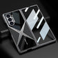 Cool Design Electropated PU Leather Spled Protective Shell med 9H Tempererat Screen Protector för Samsung Galaxy Z Fold6/5/4/3