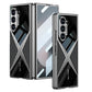 Cool Design Electropated PU Leather Spled Protective Shell med 9H Tempererat Screen Protector för Samsung Galaxy Z Fold6/5/4/3