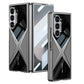 Cool Design Electropated PU Leather Spled Protective Shell med 9H Tempererat Screen Protector för Samsung Galaxy Z Fold6/5/4/3