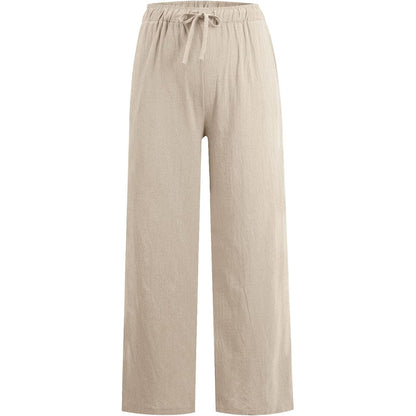 🌸Damen Sommer Baumwolle Leinen Weite Hosen😍-18