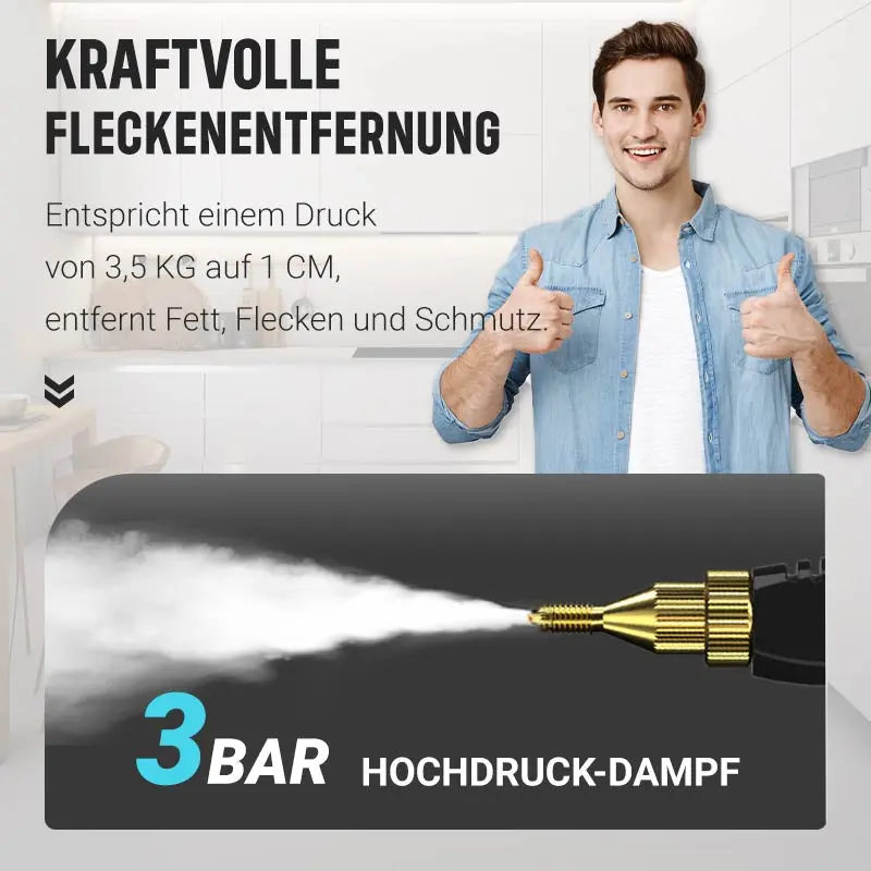 🚿 DAMPRENSER – 155 °C damp • Ingen skrubbing • Næringsmiddelsikker • Multifunksjonell • Ingen forvarmingstid
