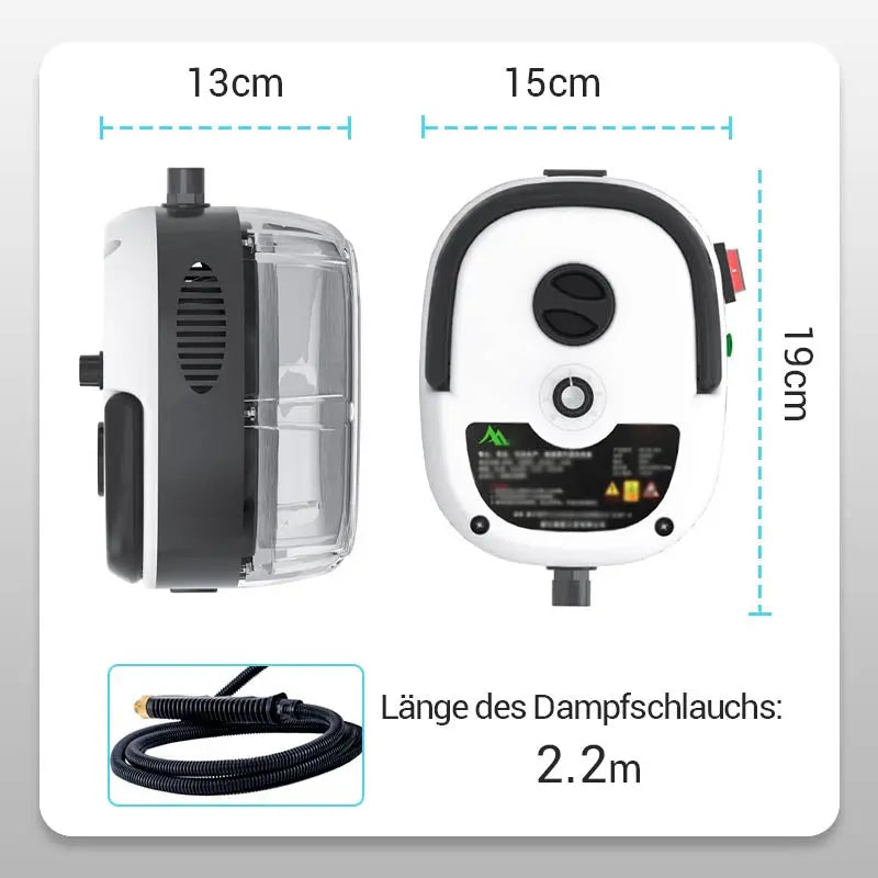 🚿 DAMPRENSER – 155 °C damp • Ingen skrubbing • Næringsmiddelsikker • Multifunksjonell • Ingen forvarmingstid