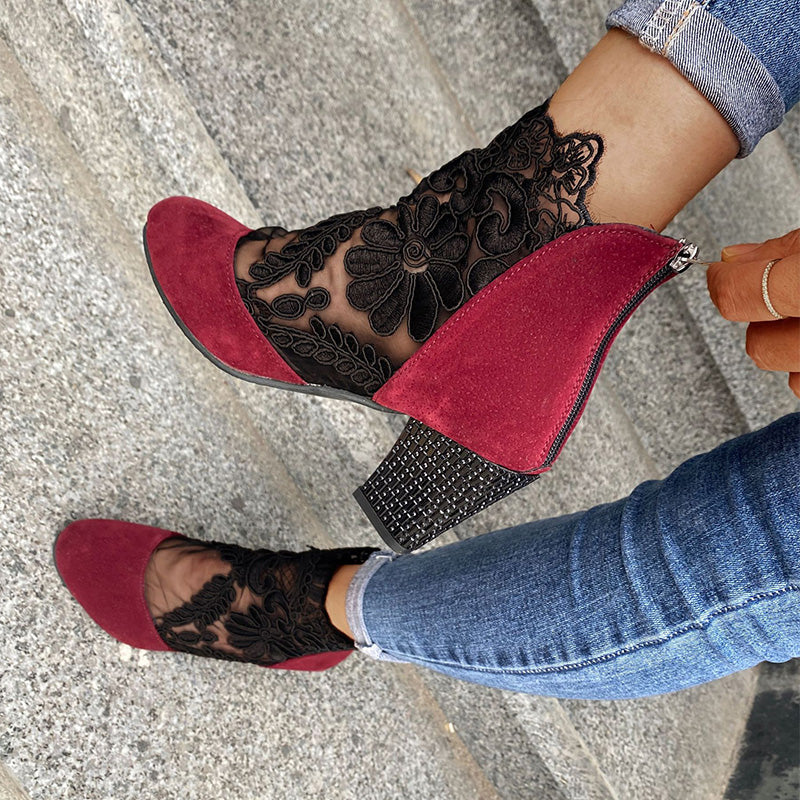 👢2025 new hot sale✨Women's high heels with elegant lace for summer