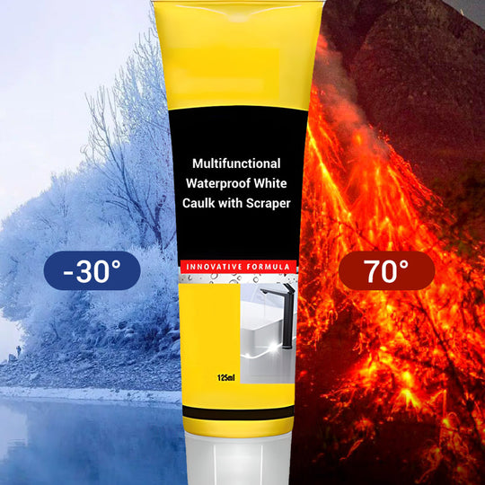 🏠 KAUFE 2, ERHALTE 1 GRATIS! ⛏️ Weiße Dichtungsmasse Multifunktion – Wasserdicht, Schimmelresistent &amp; Mit Abzieher 🧱