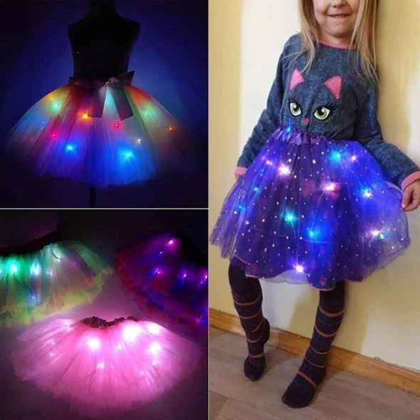 💕Het rea 49% rabatt🌸✨Magisk &amp; glödande LED-kjol med tutu✨