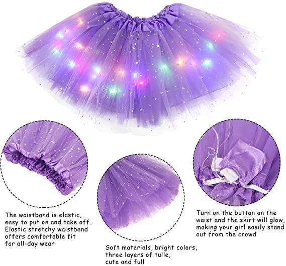 💕Het rea 49% rabatt🌸✨Magisk &amp; glödande LED-kjol med tutu✨