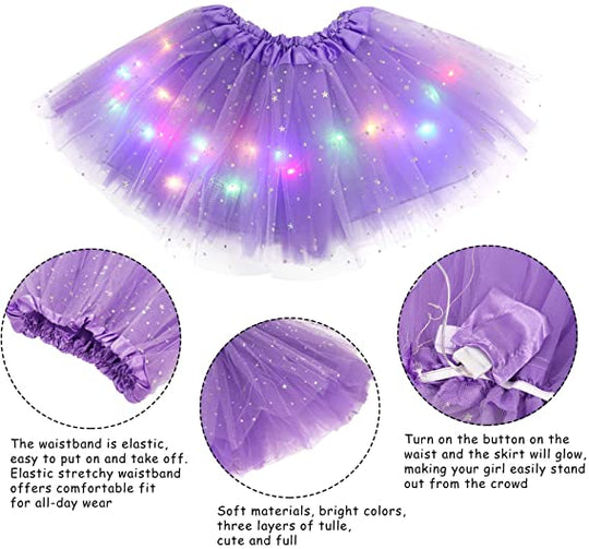 💕Het rea 49% rabatt🌸✨Magisk &amp; glödande LED-kjol med tutu✨