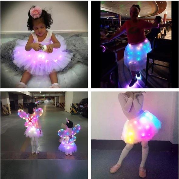 💕Het rea 49% rabatt🌸✨Magisk &amp; glödande LED-kjol med tutu✨