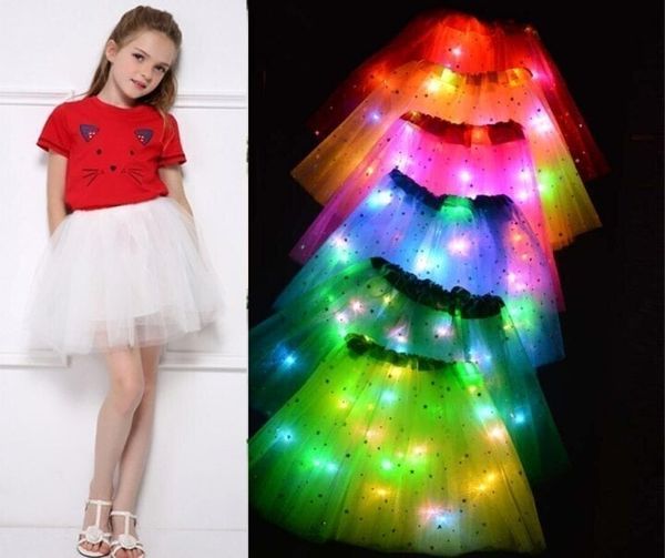 💕Het rea 49% rabatt🌸✨Magisk &amp; glödande LED-kjol med tutu✨