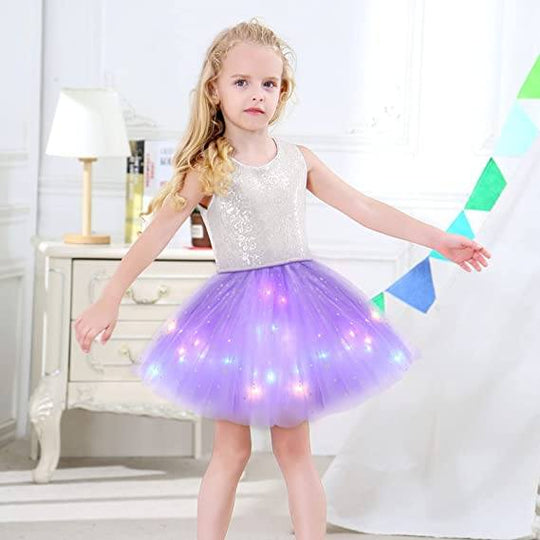💕Het rea 49% rabatt🌸✨Magisk &amp; glödande LED-kjol med tutu✨