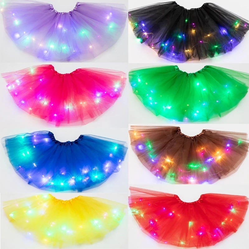 💕Het rea 49% rabatt🌸✨Magisk &amp; glödande LED-kjol med tutu✨