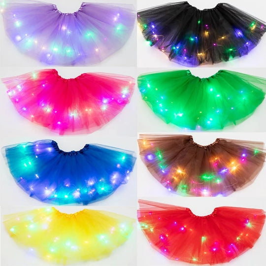 💕Het rea 49% rabatt🌸✨Magisk &amp; glödande LED-kjol med tutu✨