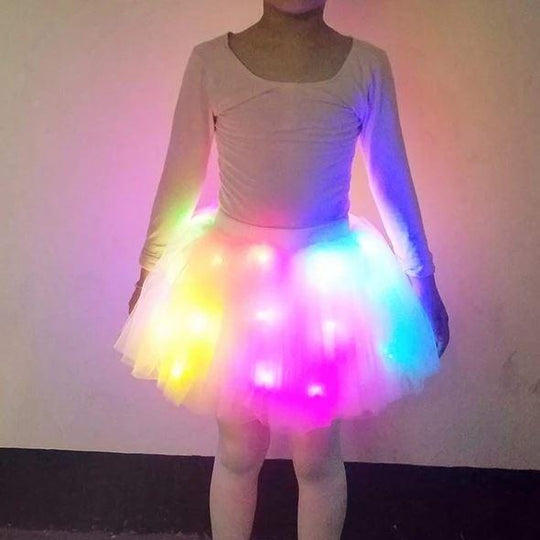 💕Het rea 49% rabatt🌸✨Magisk &amp; glödande LED-kjol med tutu✨