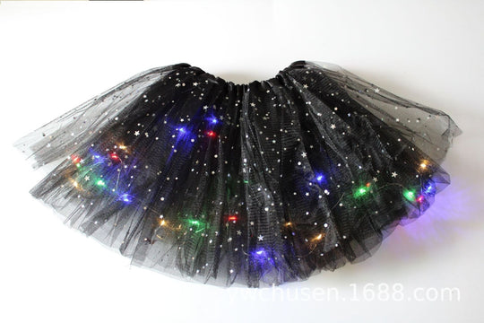 💕Het rea 49% rabatt🌸✨Magisk &amp; glödande LED-kjol med tutu✨