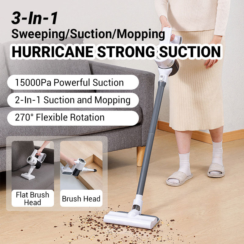 🚀Nass- und Trockensauger mit Selbstreinigungsfunktion ⚡ Kabelloser All-in-One-Bodenreiniger für Hartböden 🏠 Leicht und effizient: entfernt mühelos Tierhaare und Krümel 🐾🧹