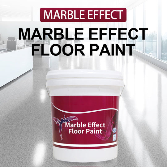 High Gloss Marble Effect Epoxy Floor Coating - Scratch Resistant, Water Based, DIY