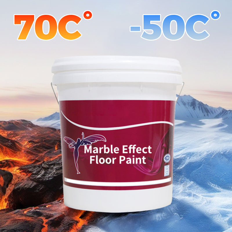 High Gloss Marble Effect Epoxy Floor Coating - Scratch Resistant, Water Based, DIY