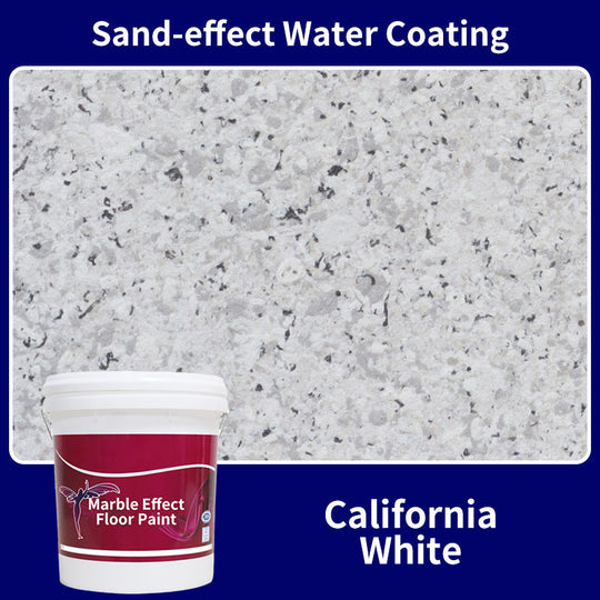 High Gloss Marble Effect Epoxy Floor Coating - Scratch Resistant, Water Based, DIY