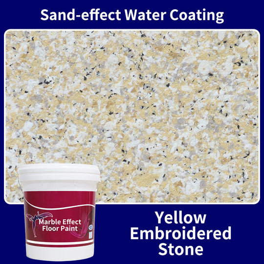 High Gloss Marble Effect Epoxy Floor Coating - Scratch Resistant, Water Based, DIY