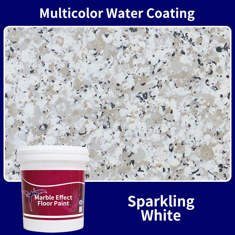 High Gloss Marble Effect Epoxy Floor Coating - Scratch Resistant, Water Based, DIY