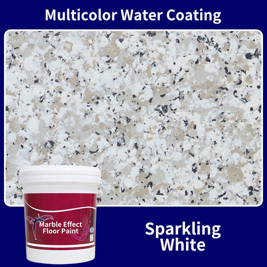 High Gloss Marble Effect Epoxy Floor Coating - Scratch Resistant, Water Based, DIY