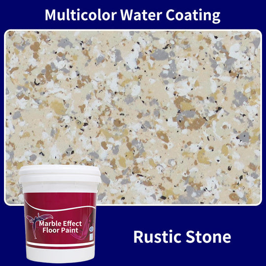 High Gloss Marble Effect Epoxy Floor Coating - Scratch Resistant, Water Based, DIY