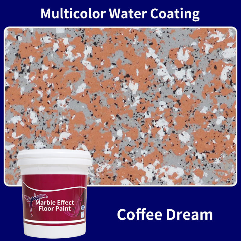 High Gloss Marble Effect Epoxy Floor Coating - Scratch Resistant, Water Based, DIY