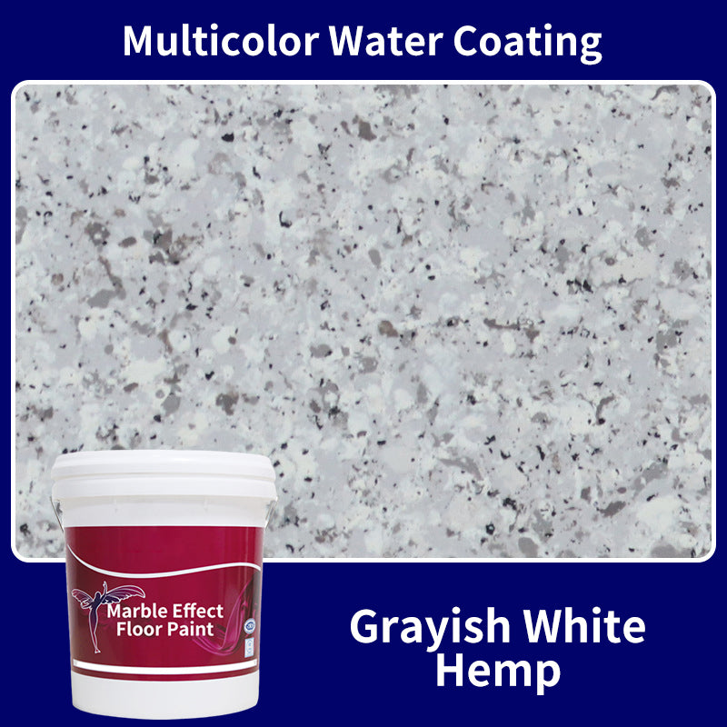 High Gloss Marble Effect Epoxy Floor Coating - Scratch Resistant, Water Based, DIY