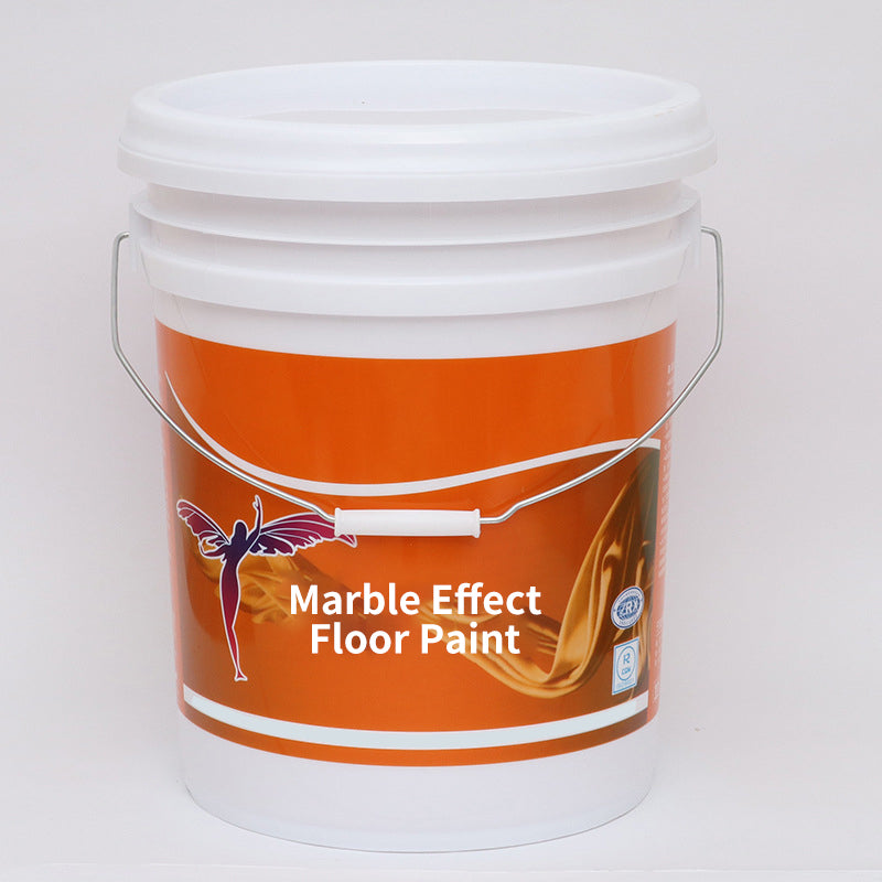 High Gloss Marble Effect Epoxy Floor Coating - Scratch Resistant, Water Based, DIY