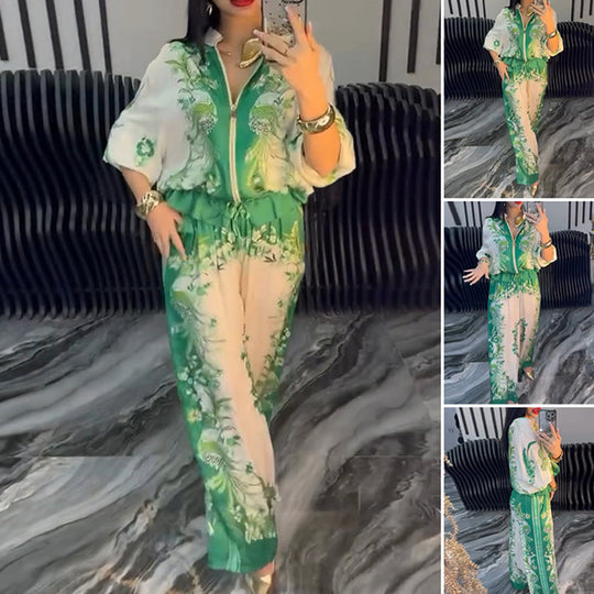 💕Limited Sale 50% OFF💕Women’s Elegant Zip-Up Two-Piece Set