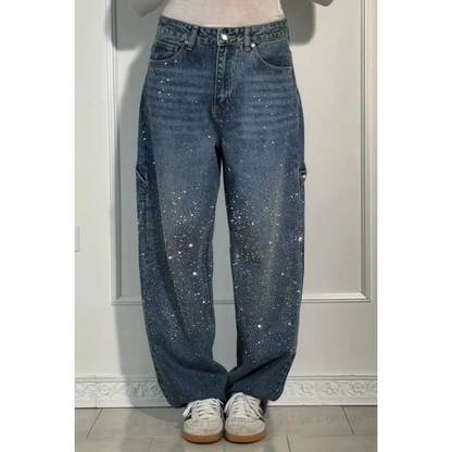 📢📢2026 New Collection - Limited-Time Pre-Sale ✨ Women's Straight Jeans with Rhinestones