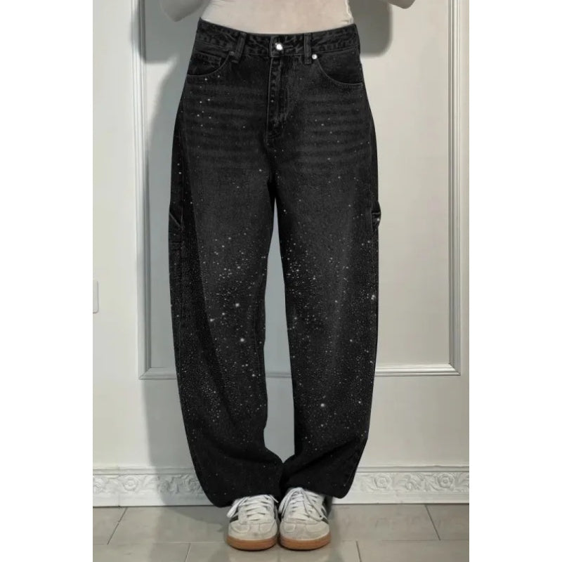 📢📢2026 New Collection - Limited-Time Pre-Sale ✨ Women's Straight Jeans with Rhinestones