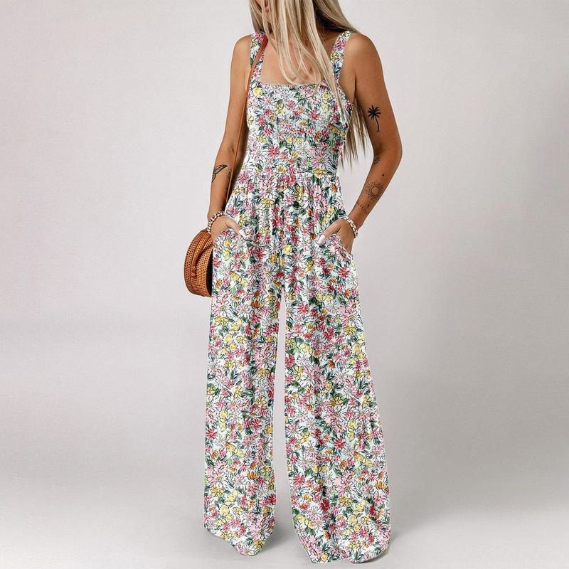 💎 -50% FRÜHLINGS-DEAL! 💎 Damen Ärmelloser Jumpsuit: Weitbein, Elastisch &amp; Mit Taschen für Sommer