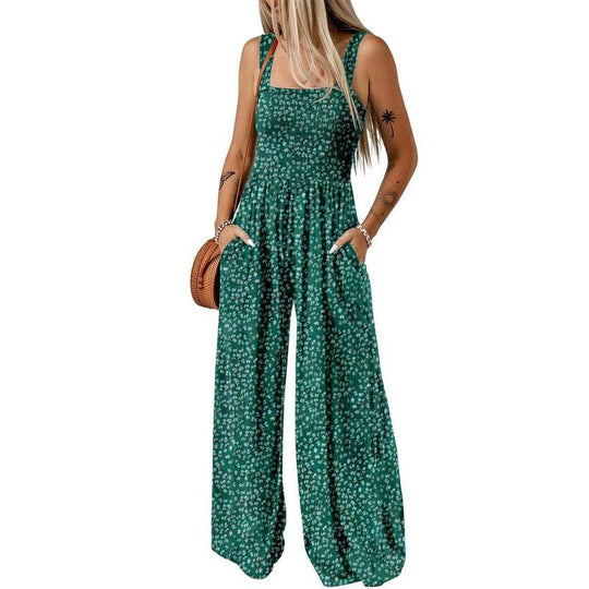 💎 -50% FRÜHLINGS-DEAL! 💎 Damen Ärmelloser Jumpsuit: Weitbein, Elastisch &amp; Mit Taschen für Sommer