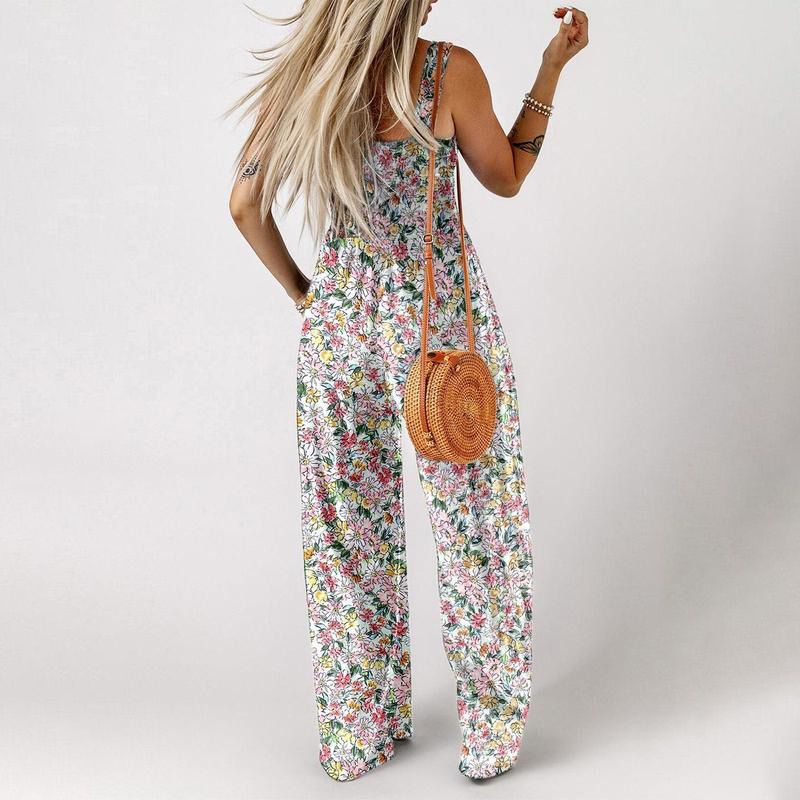 💎 -50% FRÜHLINGS-DEAL! 💎 Damen Ärmelloser Jumpsuit: Weitbein, Elastisch &amp; Mit Taschen für Sommer