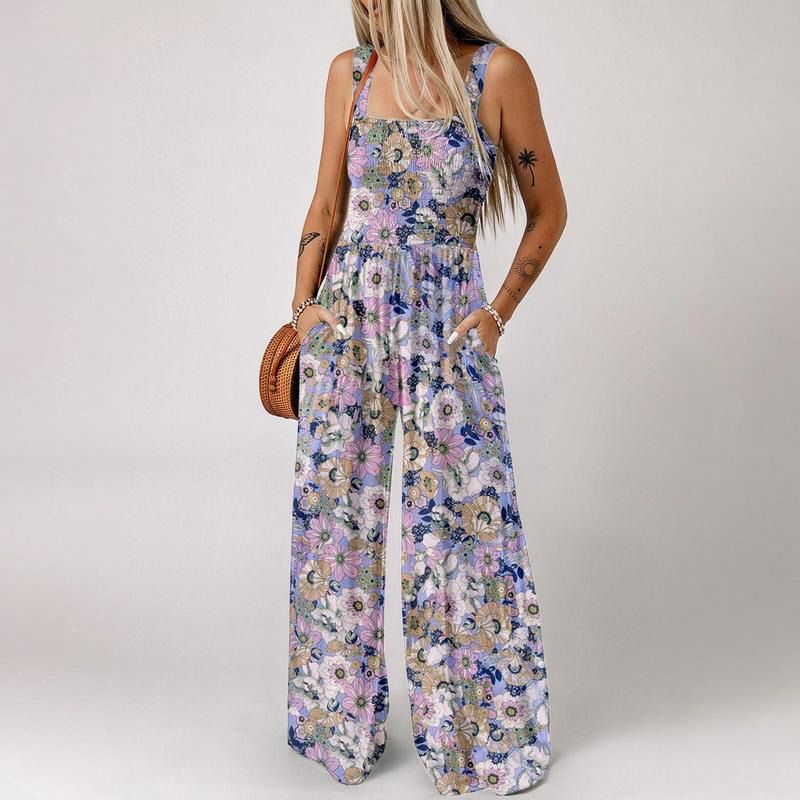 💎 -50% FRÜHLINGS-DEAL! 💎 Damen Ärmelloser Jumpsuit: Weitbein, Elastisch &amp; Mit Taschen für Sommer