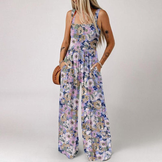 💎 -50% FRÜHLINGS-DEAL! 💎 Damen Ärmelloser Jumpsuit: Weitbein, Elastisch &amp; Mit Taschen für Sommer