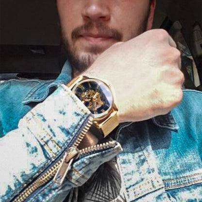 ⏳Offerta speciale a tempo limitato⌛Orologi da uomo scheletrati con lunetta meccanica