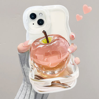 🍏🍎Transparente Handyhülle mit Apfelmuster für iPhone 16-12 Serie