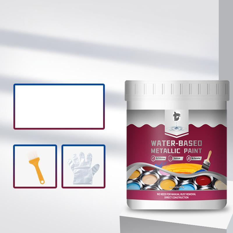 LIMITED TIME 50% OFF⚡Rust Converter Metallic Paint – One coat stops rust, no sanding, no fumes. Dries to a sleek metal finish. Perfect for garden tools &amp; gates. 🔨🛡️