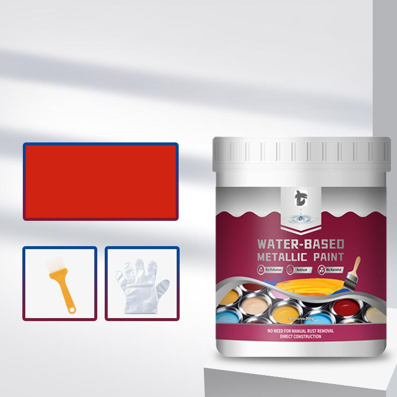 LIMITED TIME 50% OFF⚡Rust Converter Metallic Paint – One coat stops rust, no sanding, no fumes. Dries to a sleek metal finish. Perfect for garden tools &amp; gates. 🔨🛡️