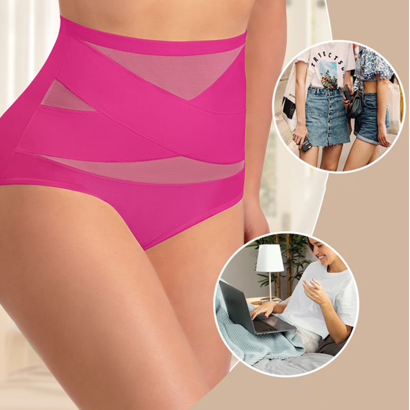 💖Last Day-Buy 1 Get 3 Packs💖Plus-Size High-Waist Cross Tummy Control Panties