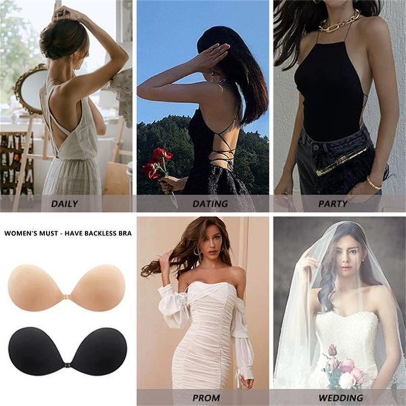 ✨Buy 2 Get 1 Free | Front Closure Adhesive Invisible Push-Up Bra (2 Pairs)