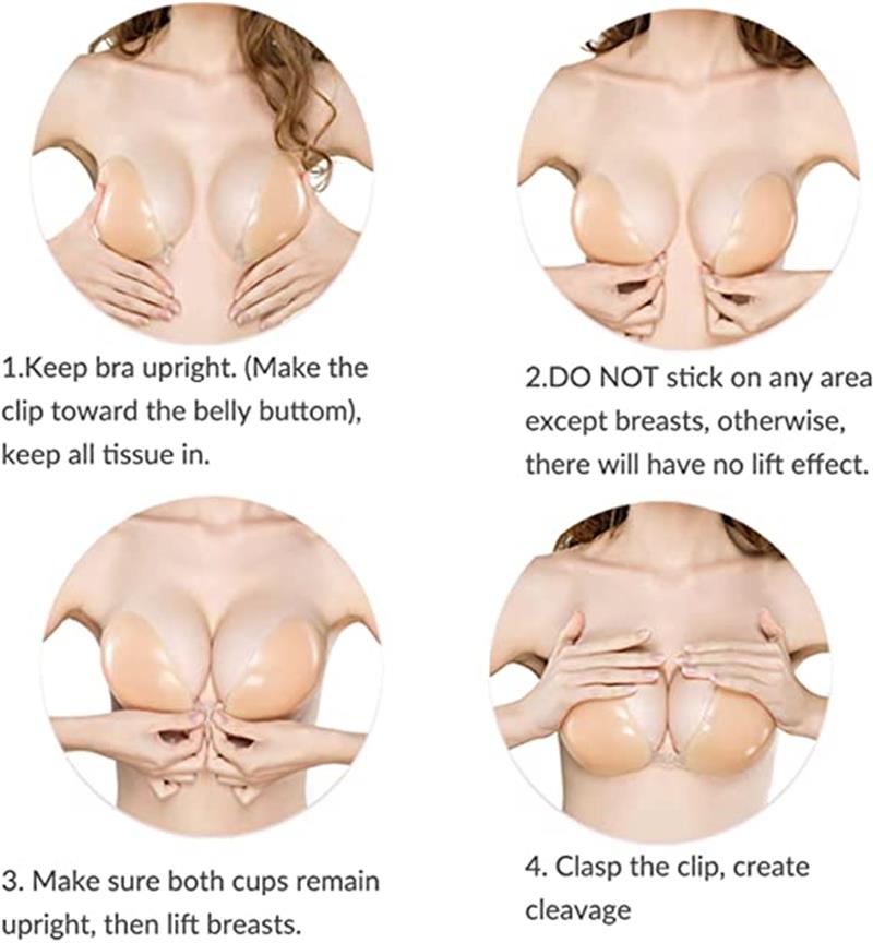 ✨Buy 2 Get 1 Free | Front Closure Adhesive Invisible Push-Up Bra (2 Pairs)