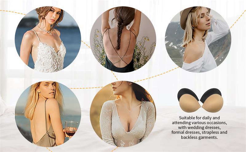 ✨Buy 2 Get 1 Free | Front Closure Adhesive Invisible Push-Up Bra (2 Pairs)