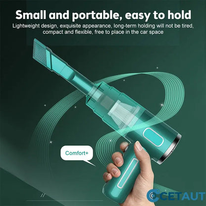 120W Super-Starker kabelloser Auto-Staubsauger - wiederaufladbarer Handstaubsauger mit Zyklon-Saugkraft - mühelose, ultra-portable Autoreinigungslösung für unterwegs