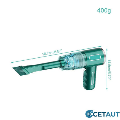 120W Super-Starker kabelloser Auto-Staubsauger - wiederaufladbarer Handstaubsauger mit Zyklon-Saugkraft - mühelose, ultra-portable Autoreinigungslösung für unterwegs