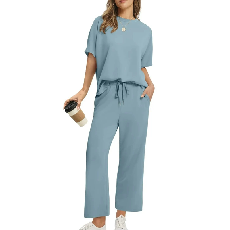 👚 60% RABATT! 👖 Lässiges Damen-Set Oberteil &amp; Hose – Weicher Stoff, Bequemer Schnitt &amp; Alltagstauglich ✨